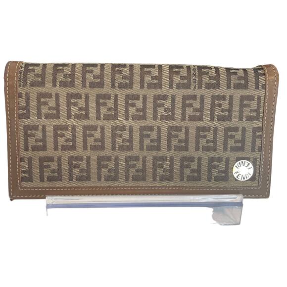 Fendi Zucchino Continental Wallet Light Brown - Picture 1 of 10
